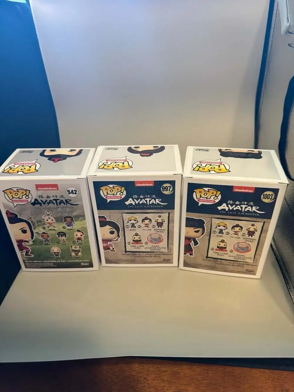 Funko Pop! Animation Avatar: The Last Airbender Azula #542, Ty Lee #997, and Mai